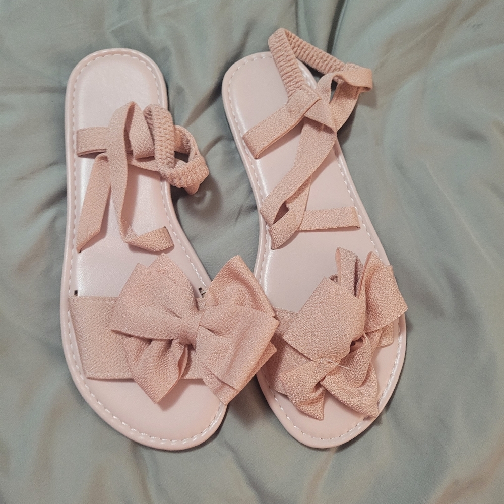 Pink Bow Sandals